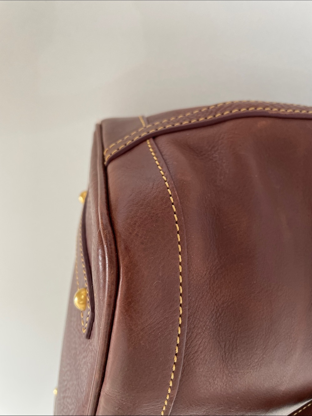 Dooney & Bourke Chestnut Brown Florentine Leather Zip-Top Large Tote - Picture 12 of 16